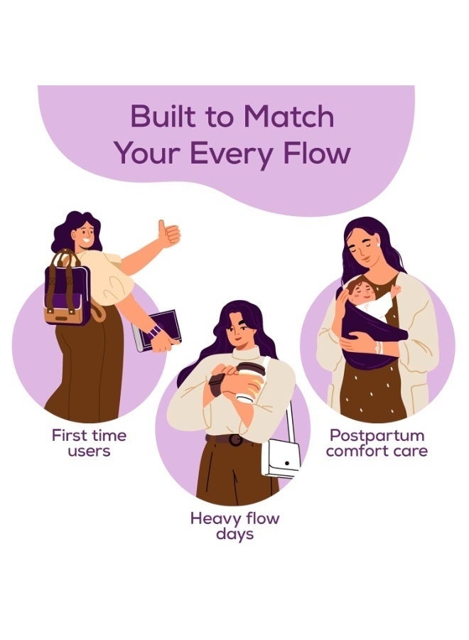 عشية أي وقت مضى سراويل داخلية للاستخدام مرة واحدة، فائقة الامتصاص، تغطي 360 درجة، مناسبة للتدفق الغزير، للحماية الصحية، مقاس صغير-متوسط ​​(10 قطع) - Image 4